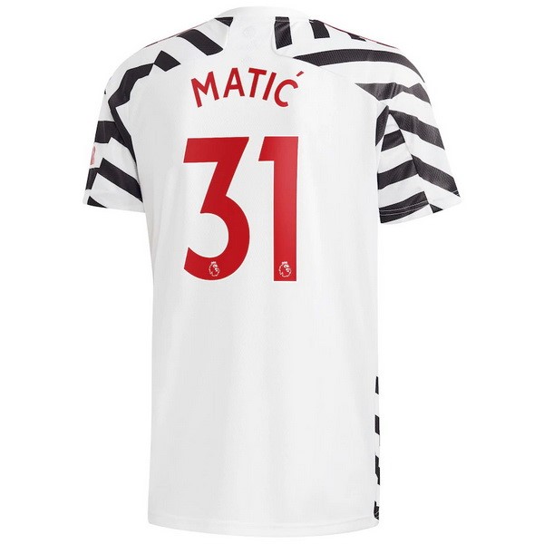 Camiseta Manchester United NO.31 Matic 3ª Kit 2020 2021 Blanco